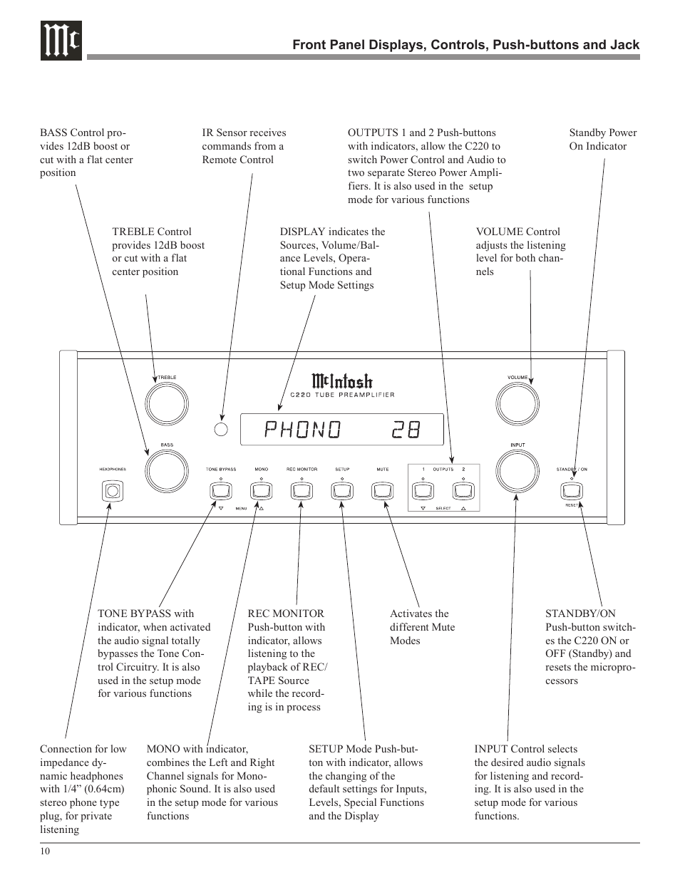 McIntosh C220 User Manual | Page 10 / 20