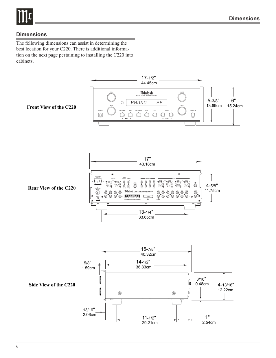 McIntosh C220 User Manual | Page 6 / 20