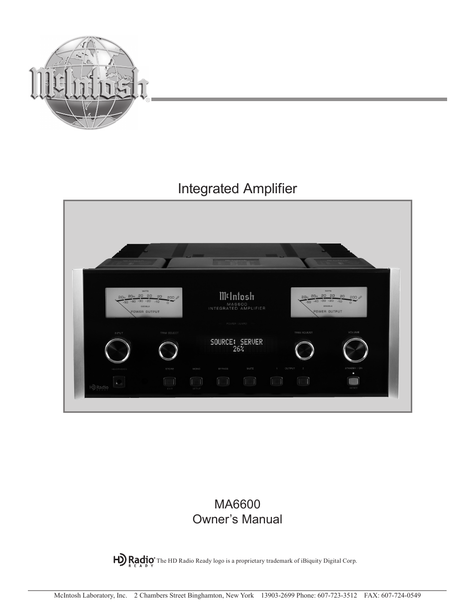 McIntosh MA6600 User Manual | 24 pages