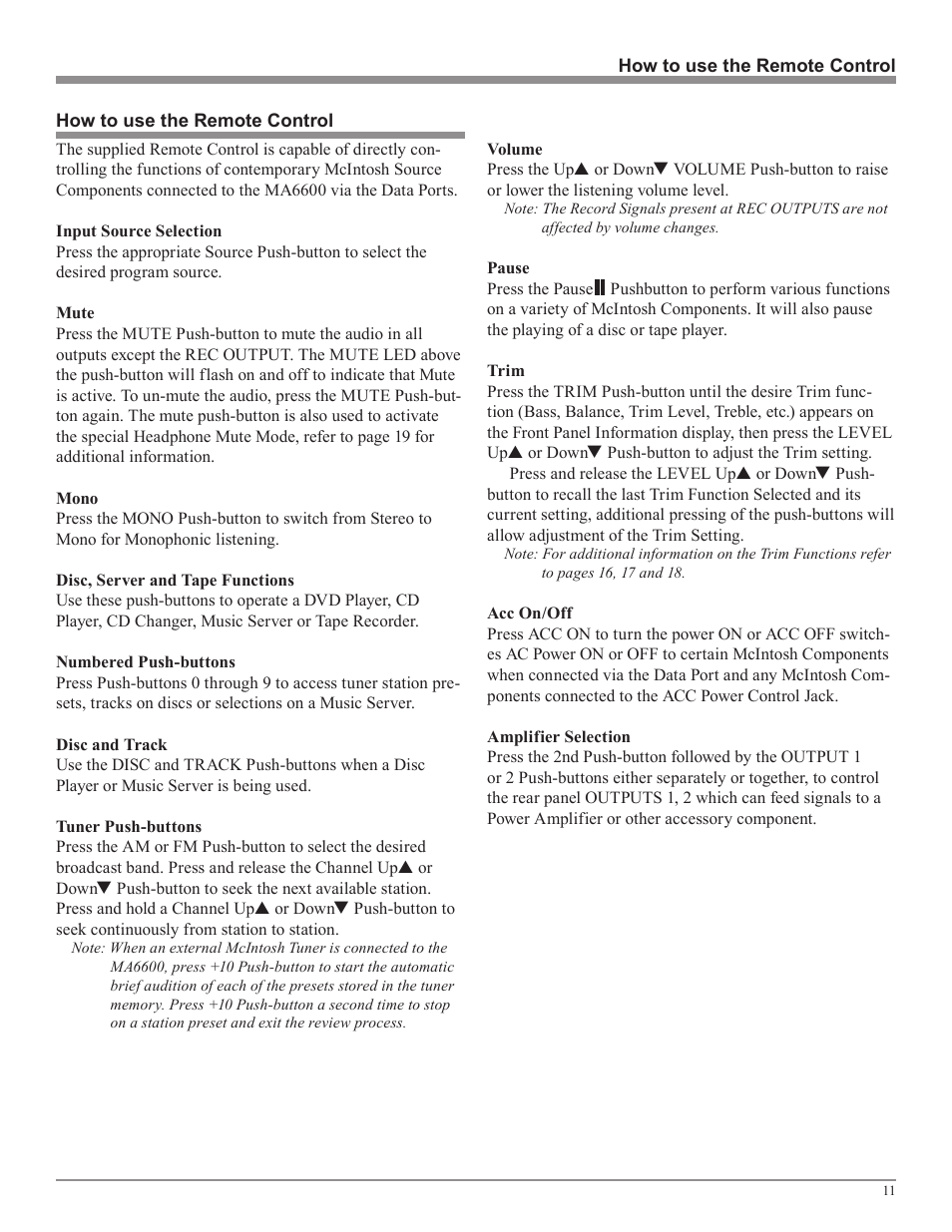 McIntosh MA6600 User Manual | Page 11 / 24