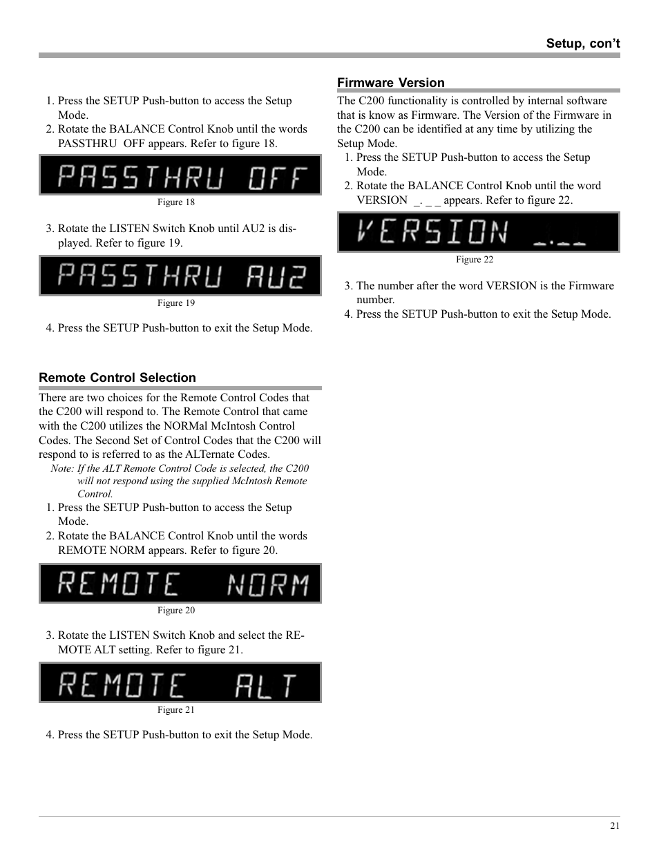 McIntosh C200 User Manual | Page 21 / 28