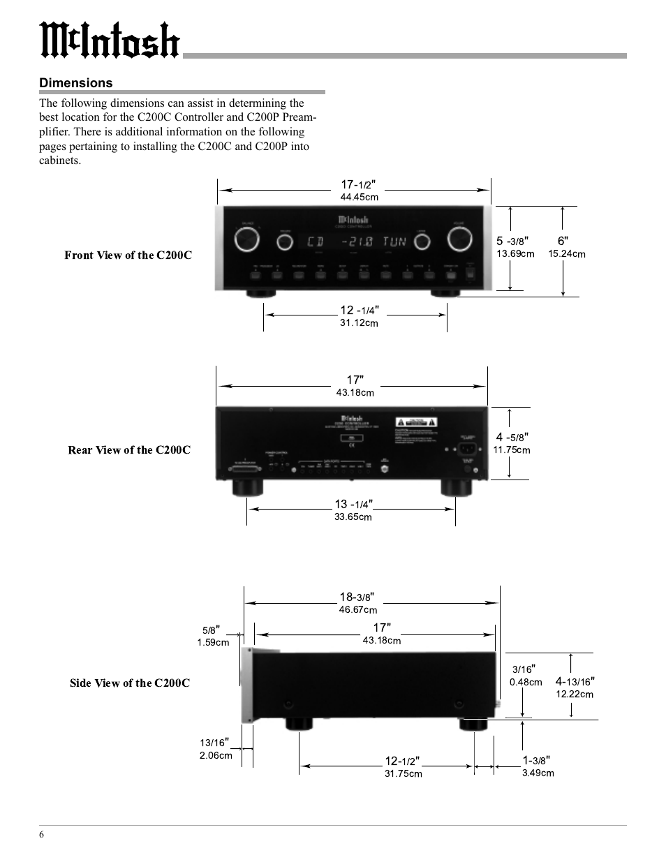 McIntosh C200 User Manual | Page 6 / 28
