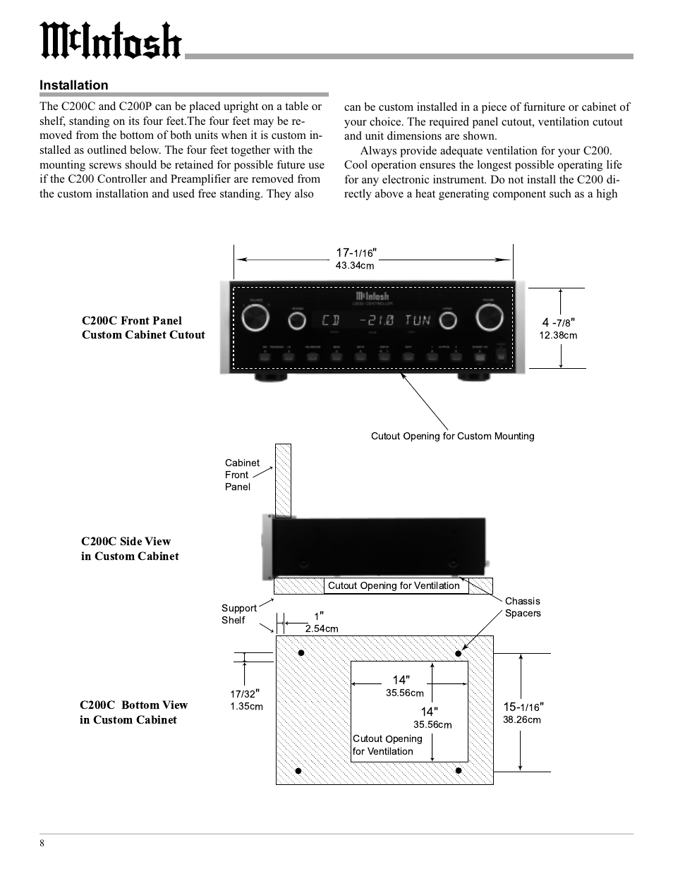 McIntosh C200 User Manual | Page 8 / 28