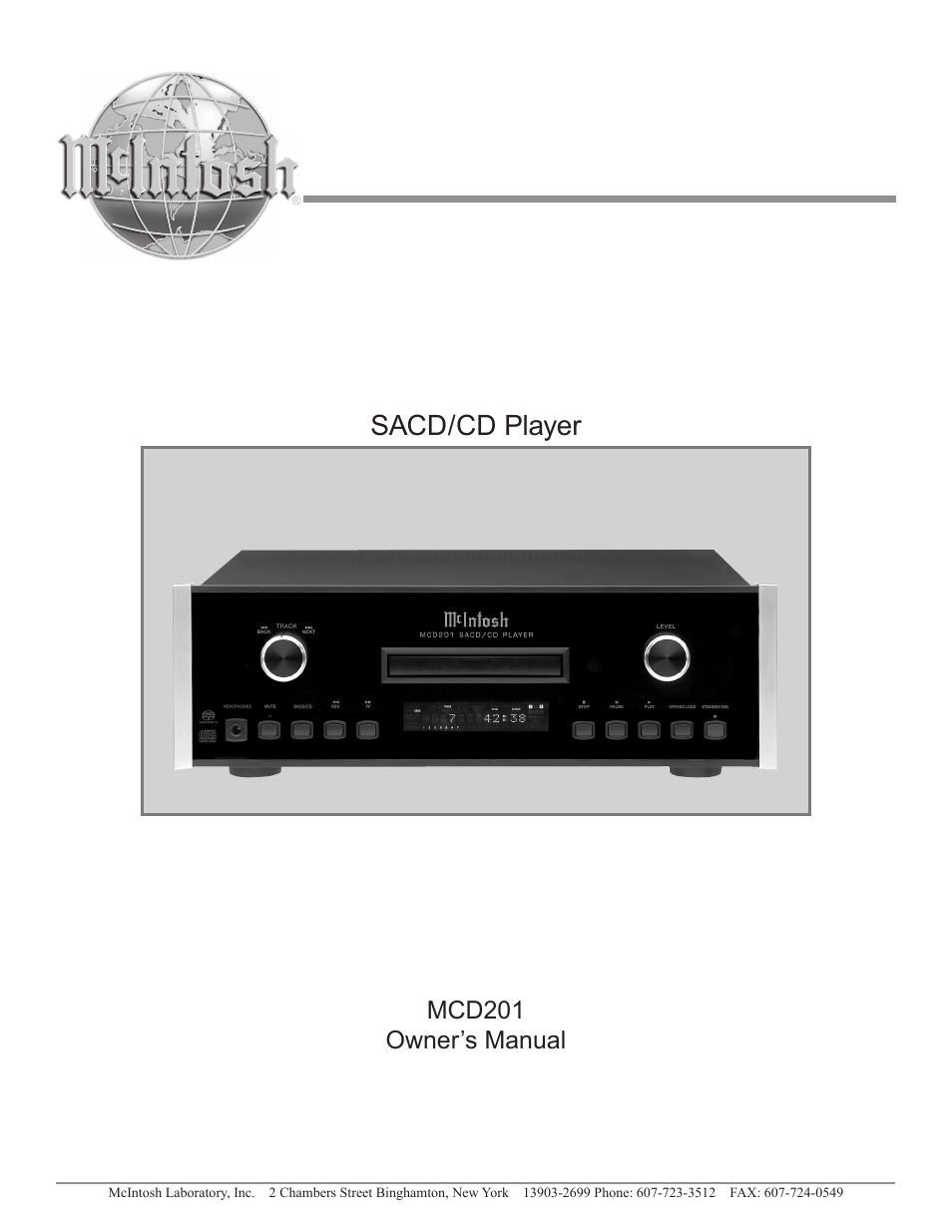 McIntosh MCD201 User Manual | 24 pages