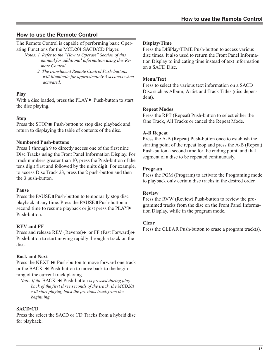 McIntosh MCD201 User Manual | Page 15 / 24
