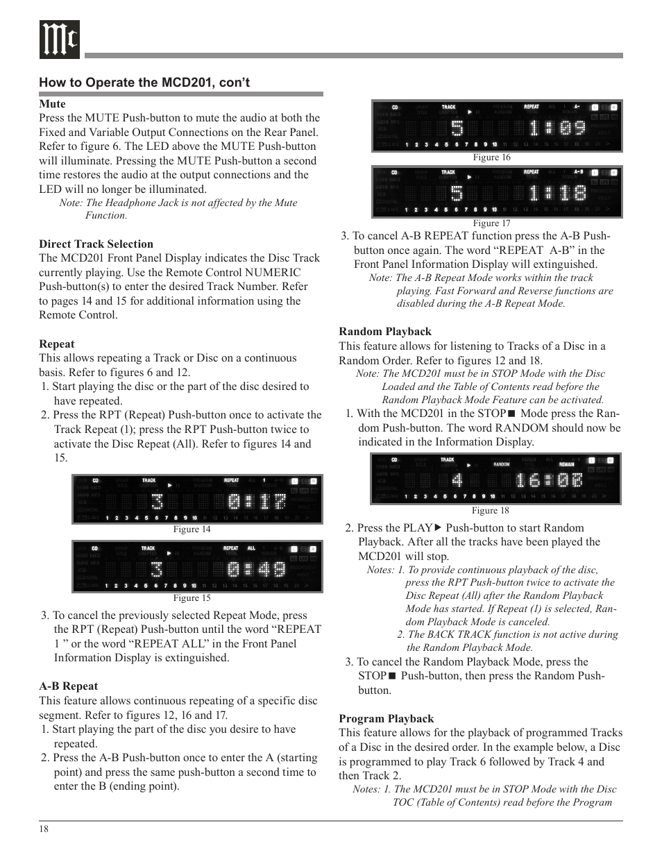 McIntosh MCD201 User Manual | Page 18 / 24