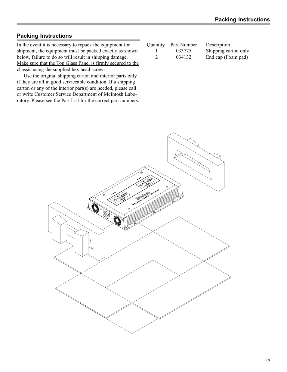 McIntosh MCC404/MCC404M User Manual | Page 19 / 20