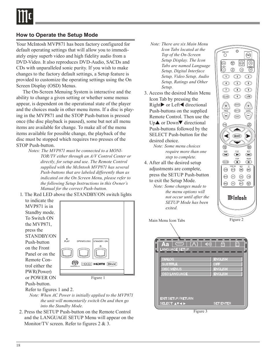 McIntosh MVP871 User Manual | Page 18 / 52