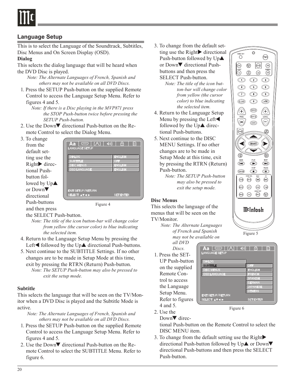 McIntosh MVP871 User Manual | Page 20 / 52