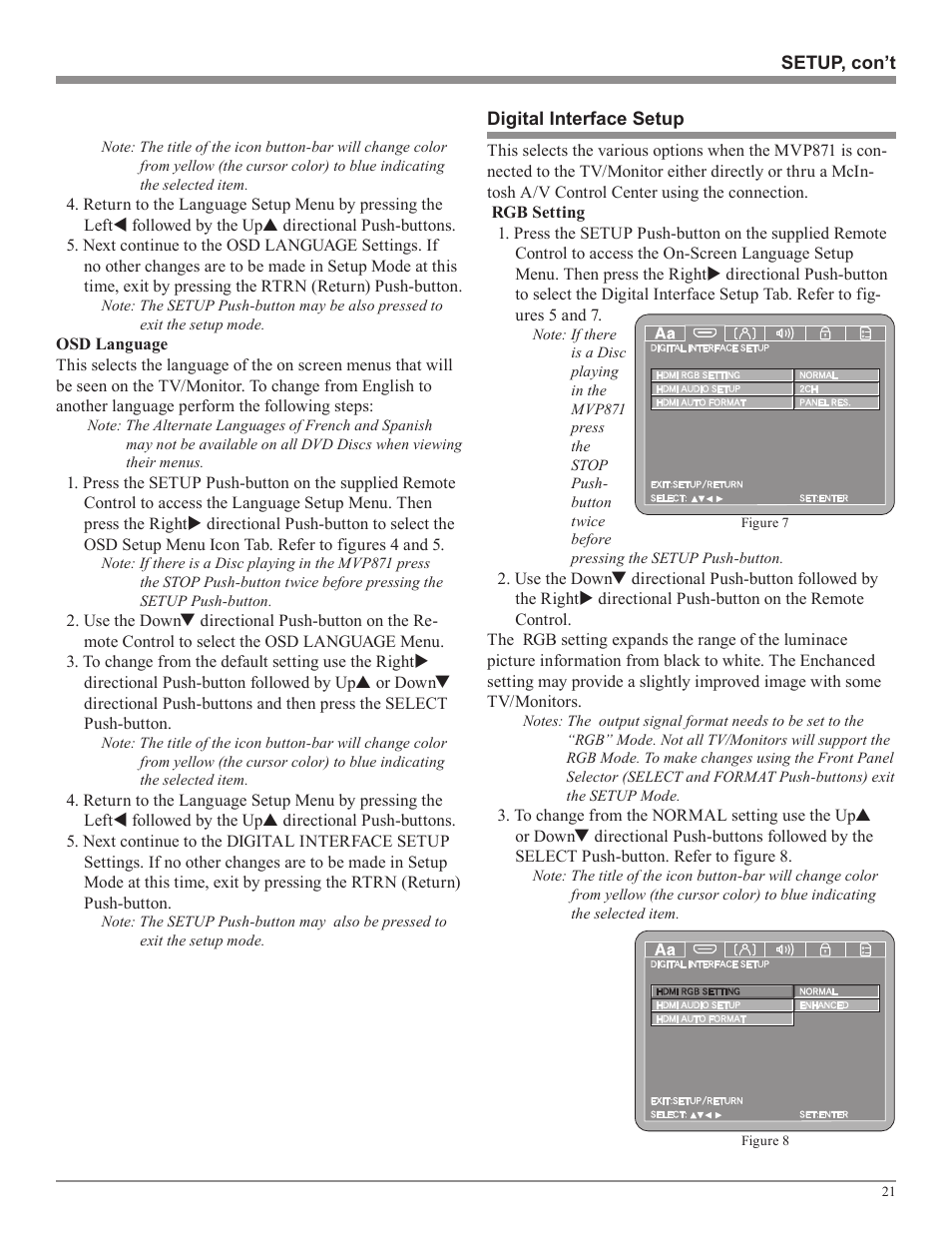 McIntosh MVP871 User Manual | Page 21 / 52