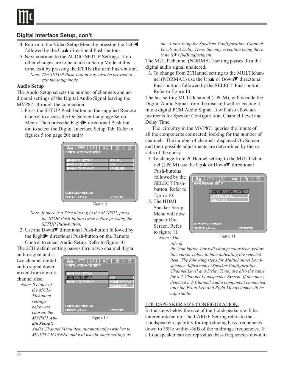 McIntosh MVP871 User Manual | Page 22 / 52