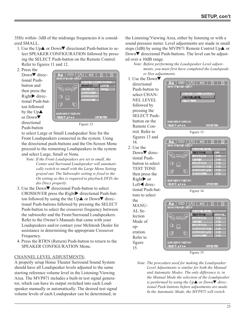 McIntosh MVP871 User Manual | Page 23 / 52