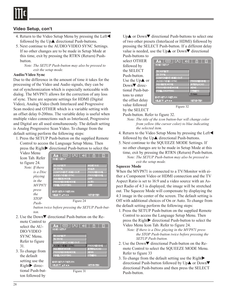 McIntosh MVP871 User Manual | Page 28 / 52