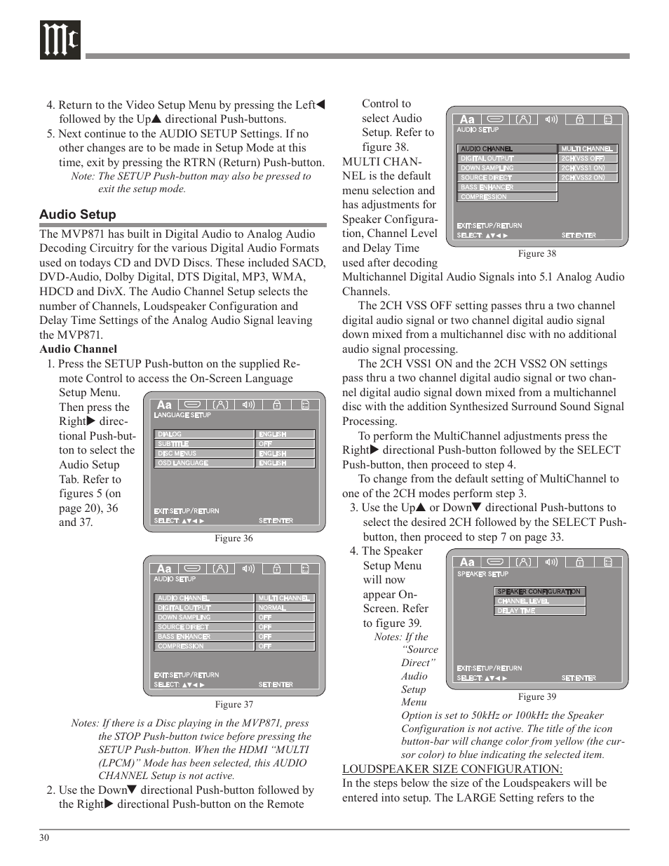 McIntosh MVP871 User Manual | Page 30 / 52