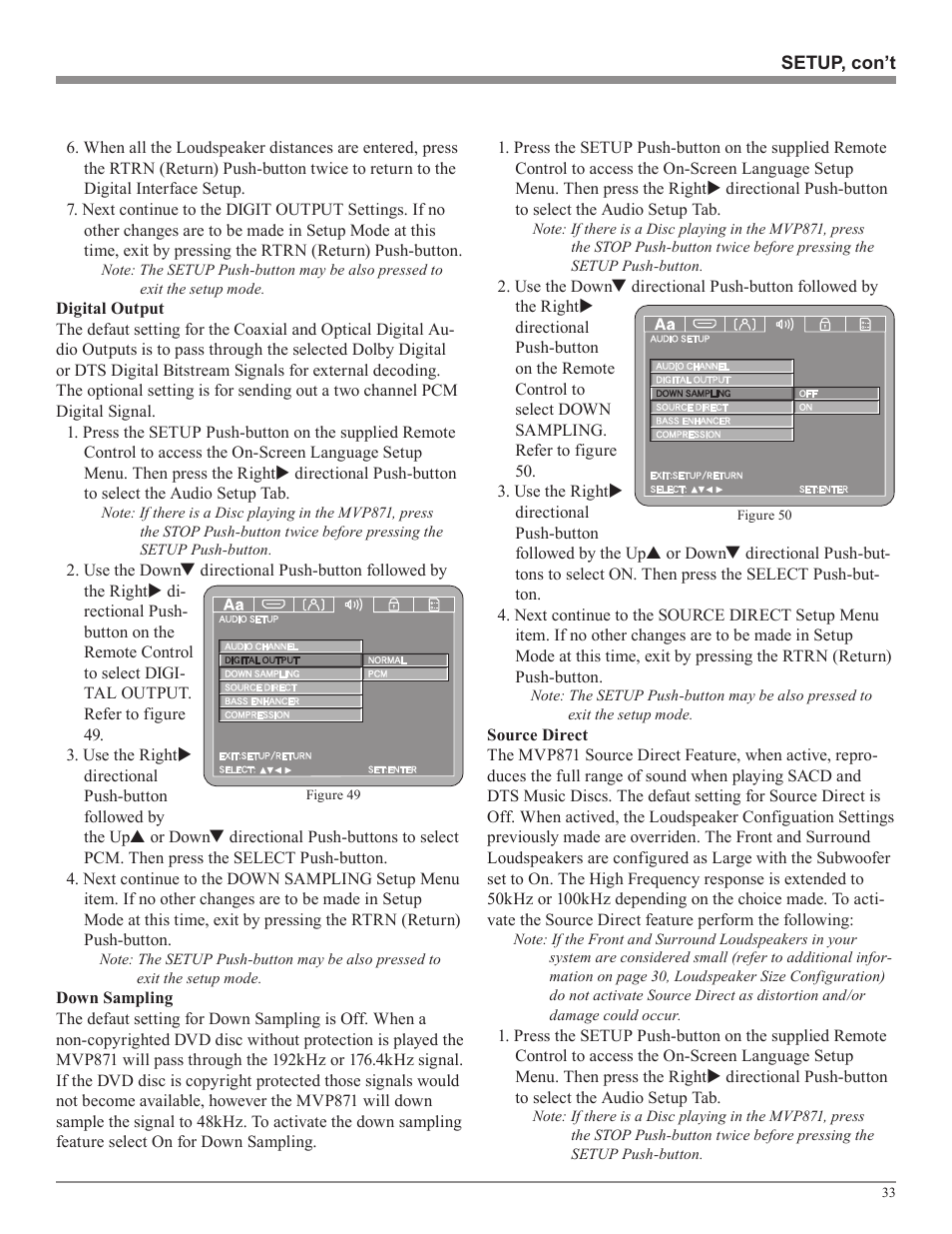 McIntosh MVP871 User Manual | Page 33 / 52