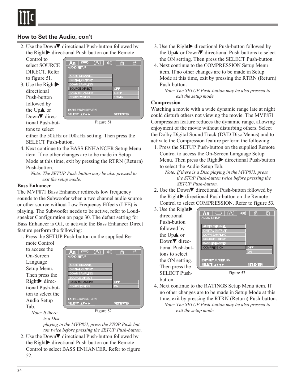 McIntosh MVP871 User Manual | Page 34 / 52