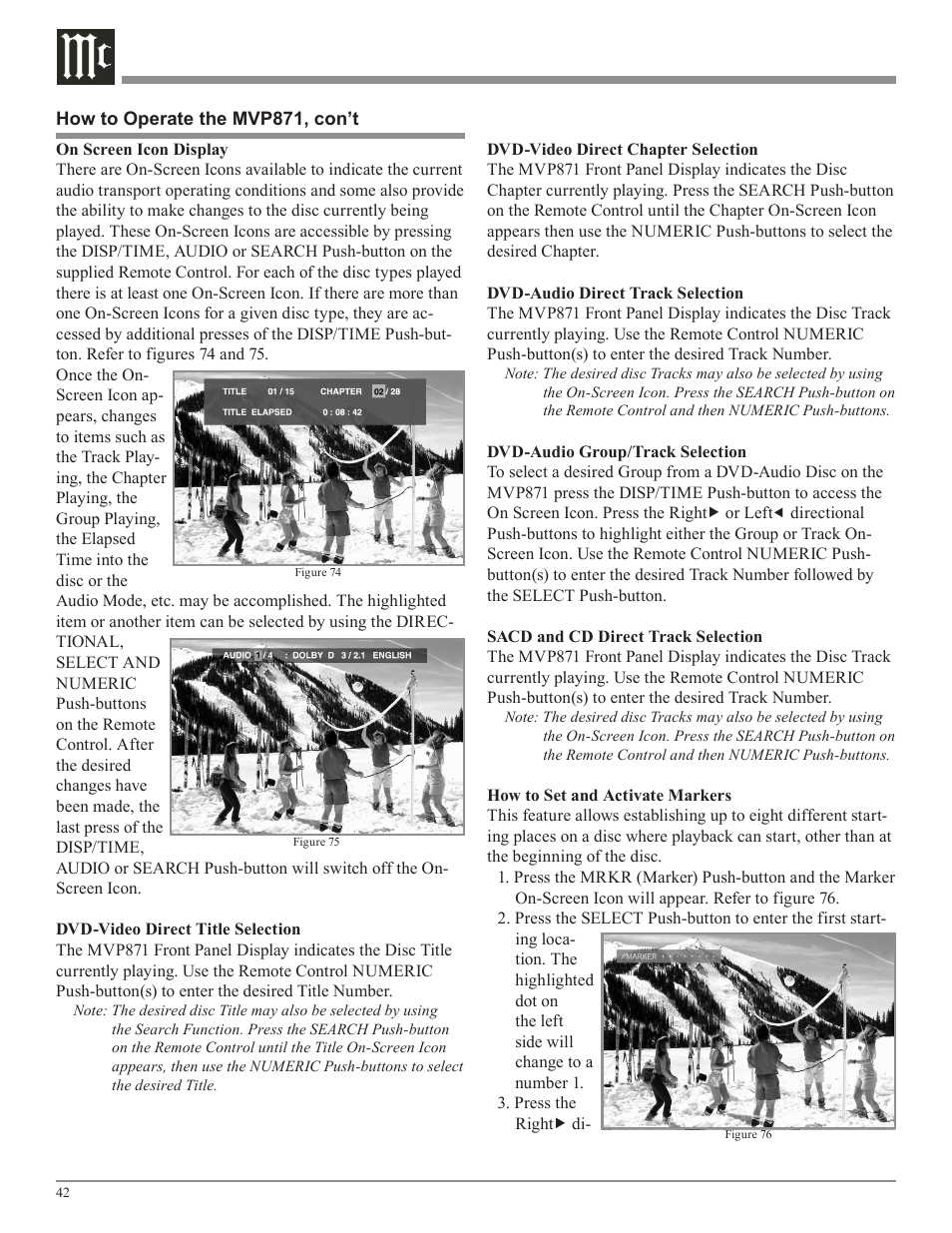 McIntosh MVP871 User Manual | Page 42 / 52