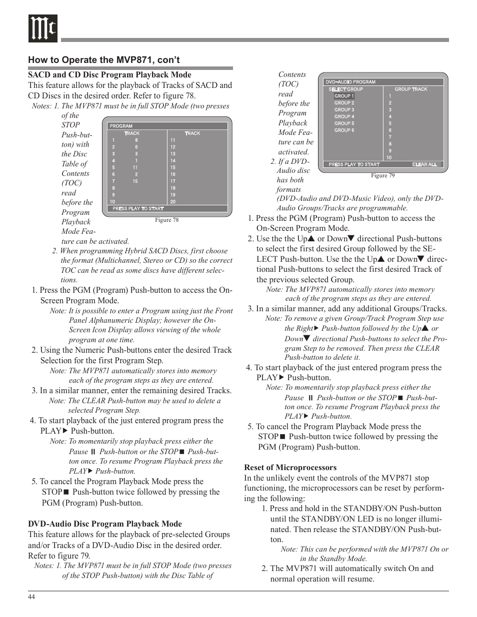 McIntosh MVP871 User Manual | Page 44 / 52