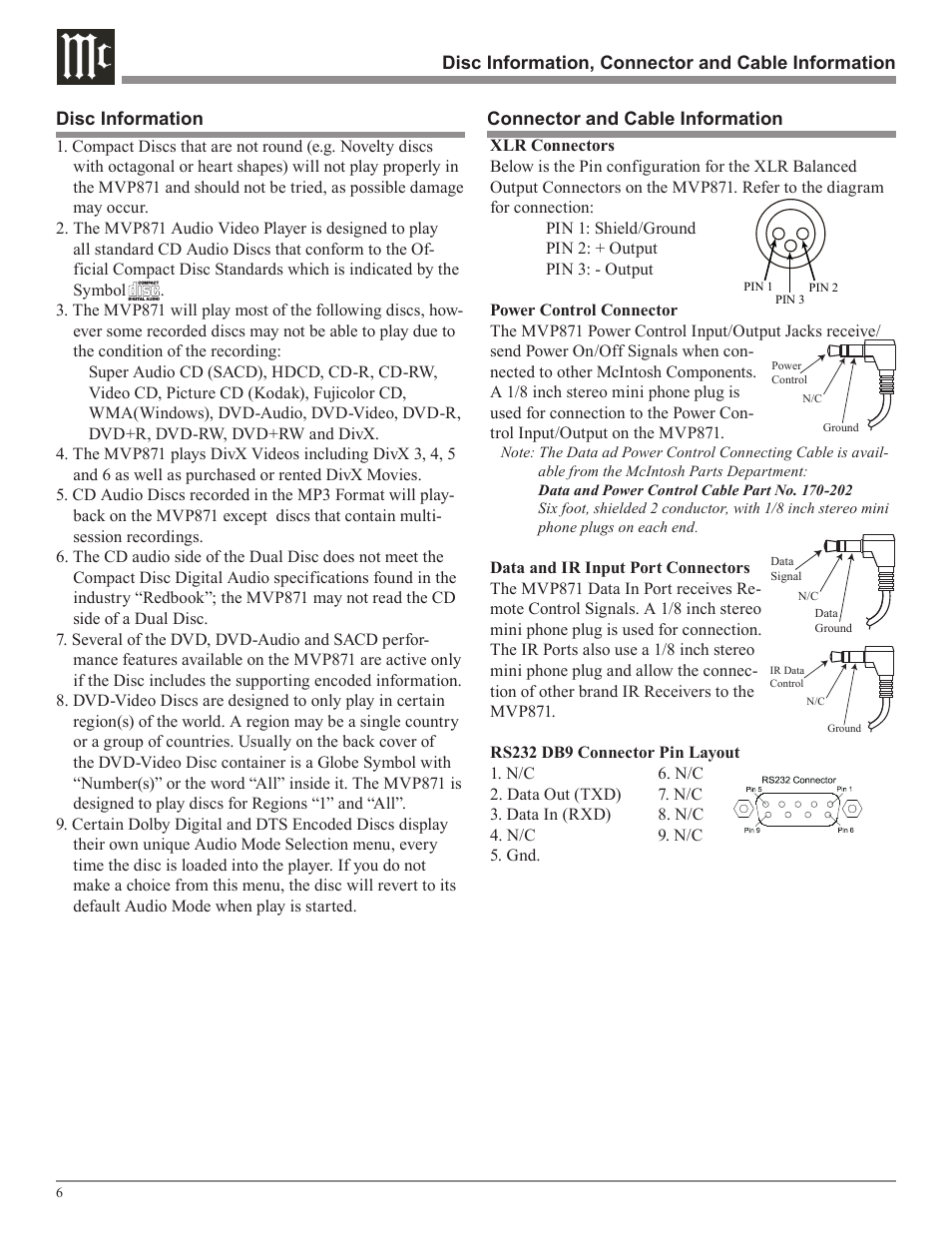 McIntosh MVP871 User Manual | Page 6 / 52