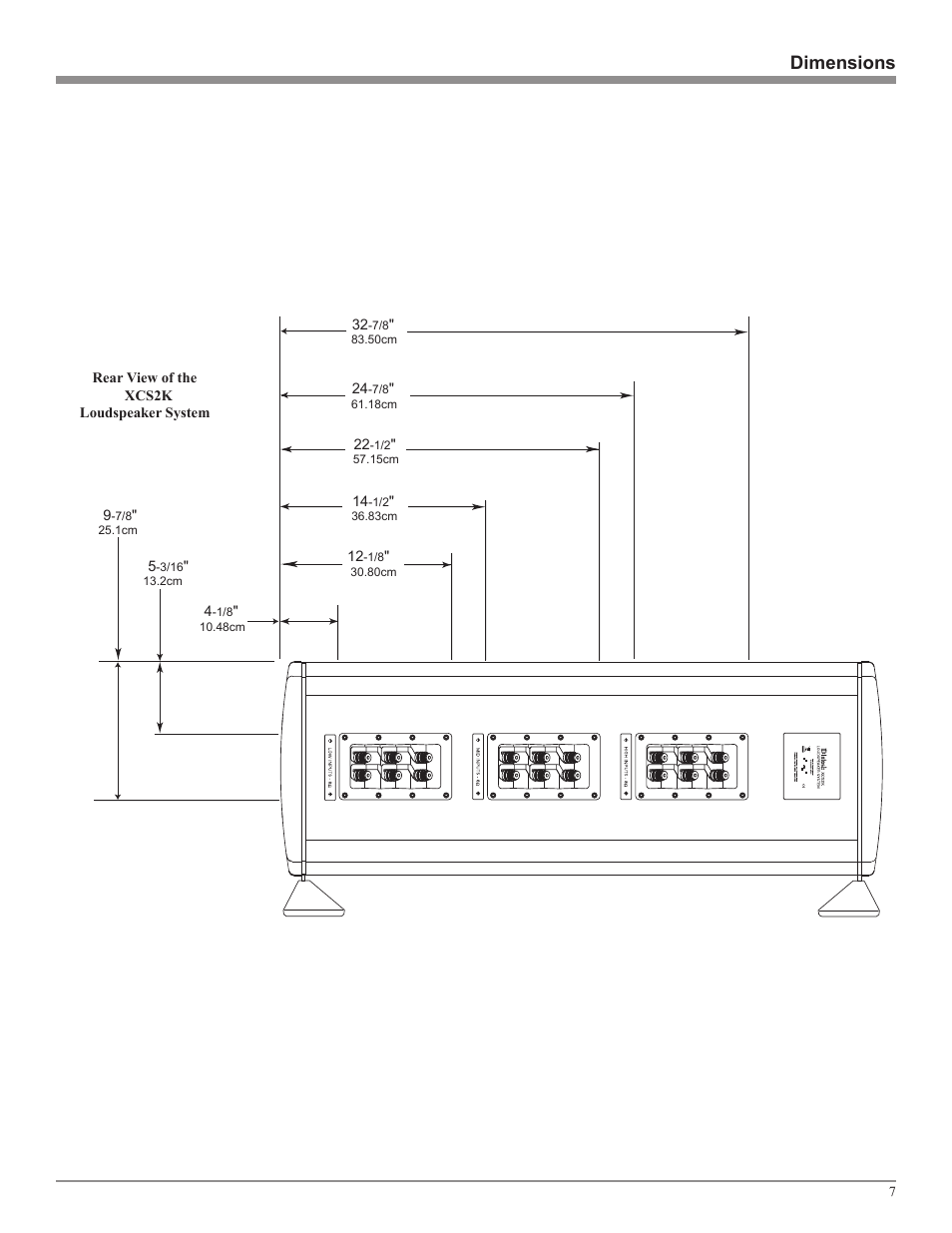 Dimensions | McIntosh XCS2K User Manual | Page 7 / 20