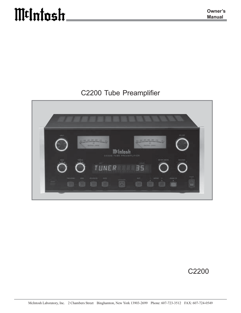 McIntosh C2200 User Manual | 28 pages