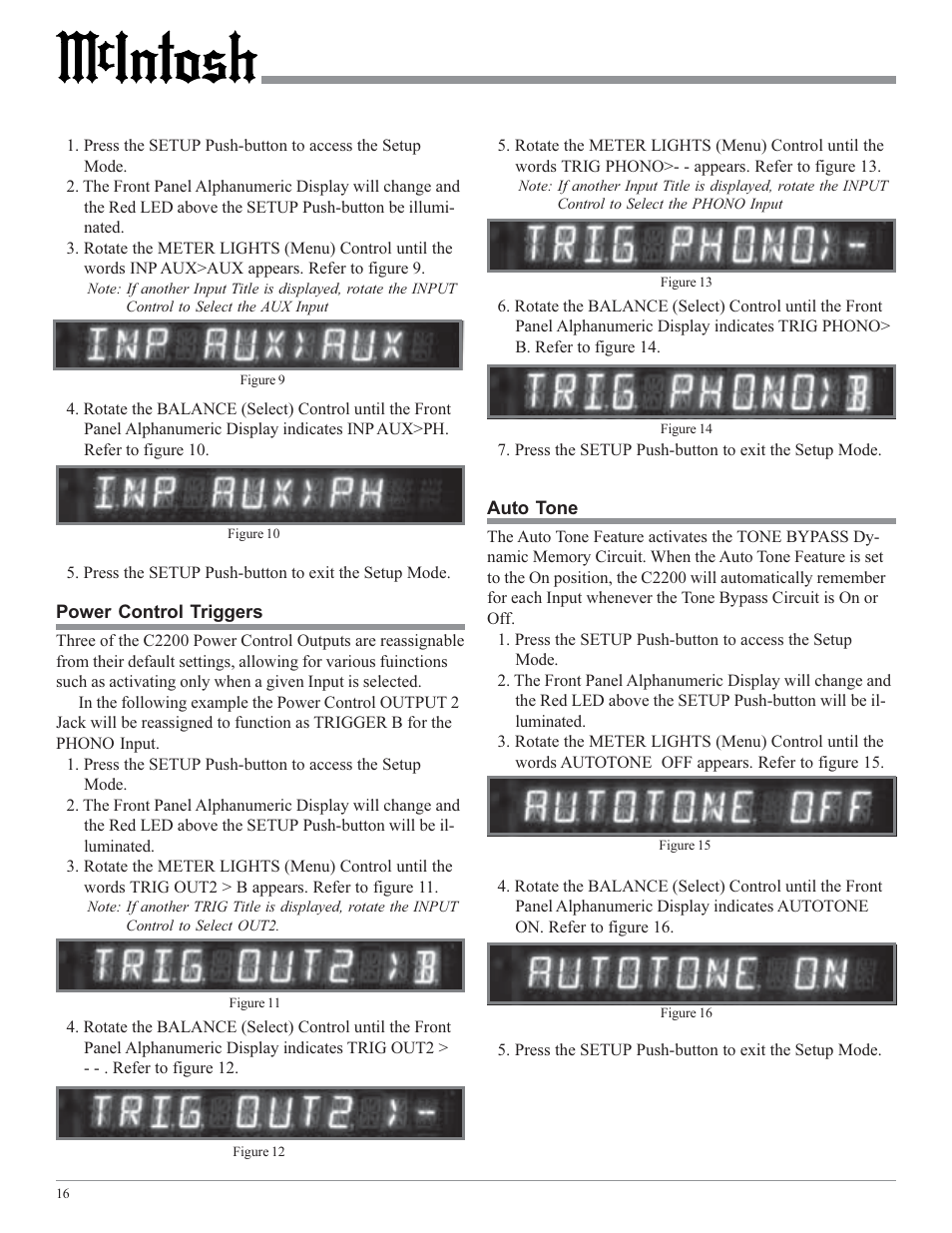 McIntosh C2200 User Manual | Page 16 / 28