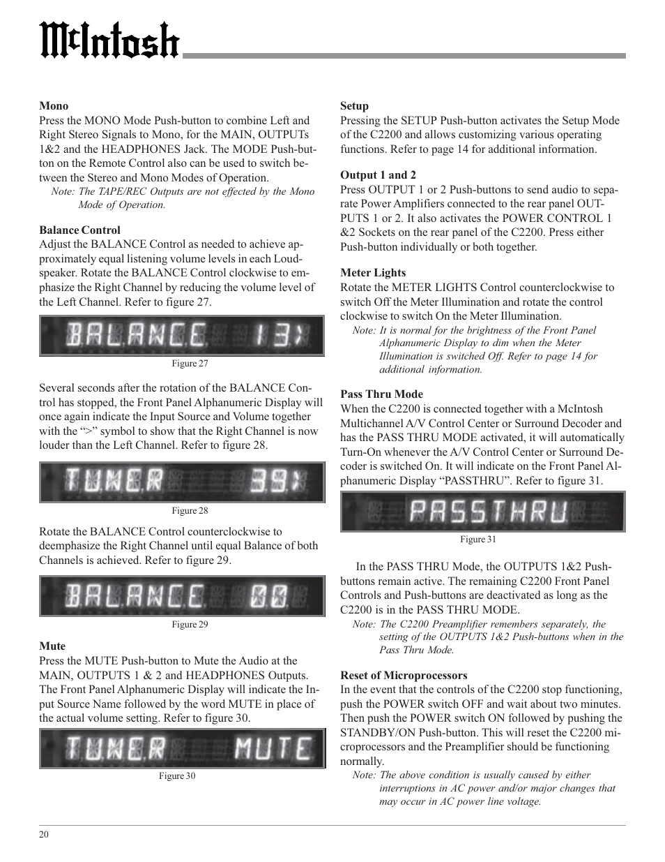 McIntosh C2200 User Manual | Page 20 / 28