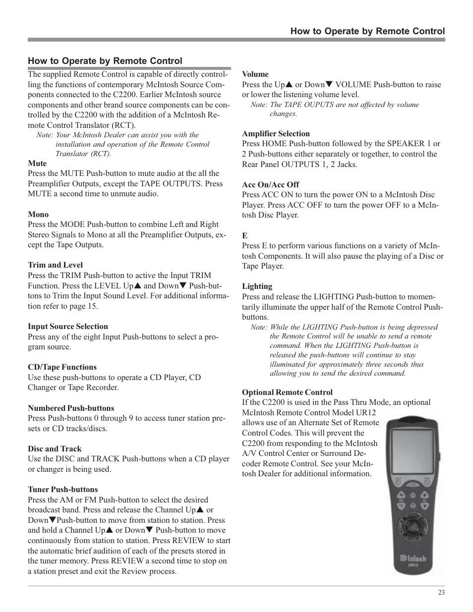 McIntosh C2200 User Manual | Page 23 / 28