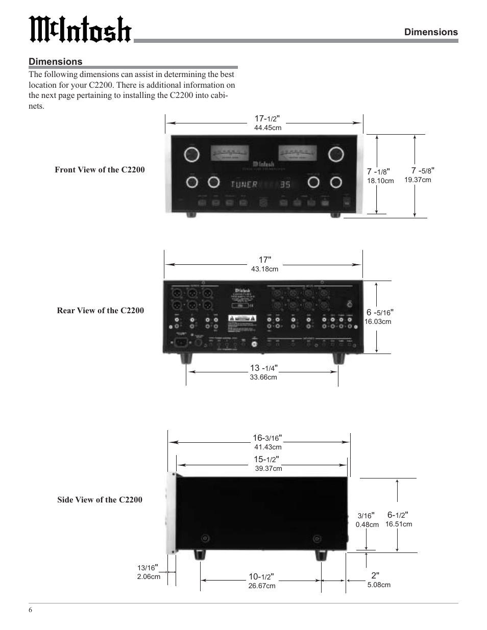McIntosh C2200 User Manual | Page 6 / 28