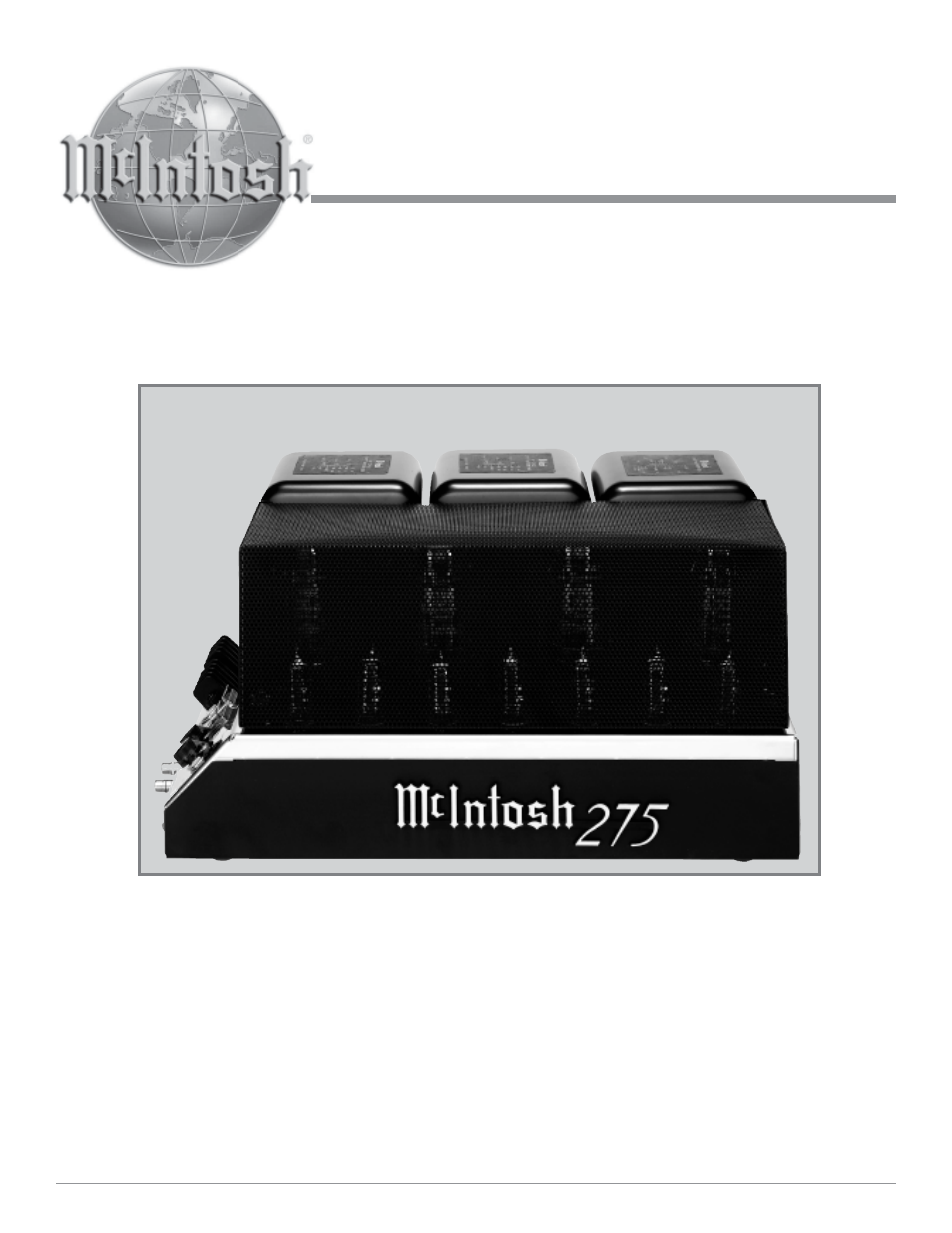 McIntosh MC275 User Manual | 16 pages