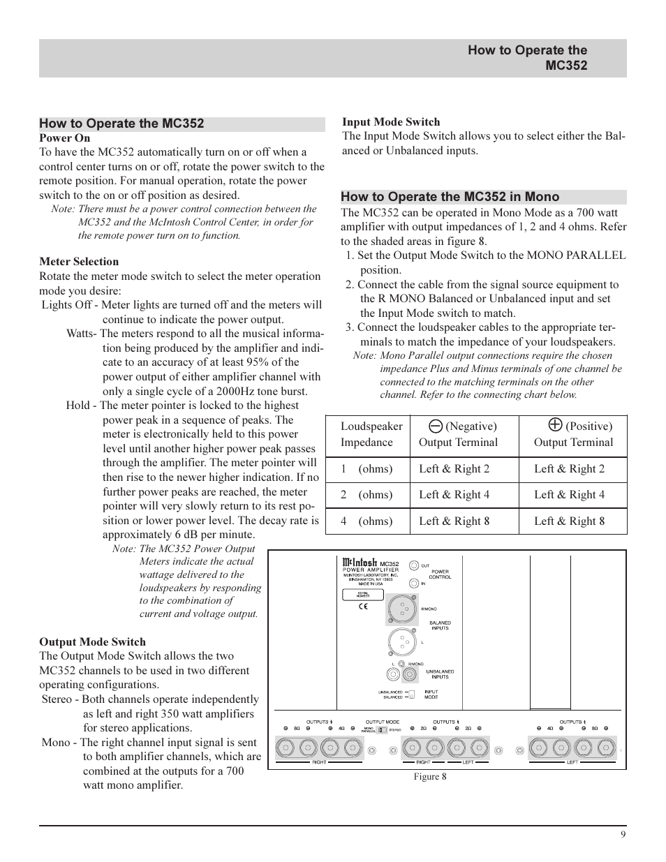 McIntosh MC352 User Manual | Page 9 / 12