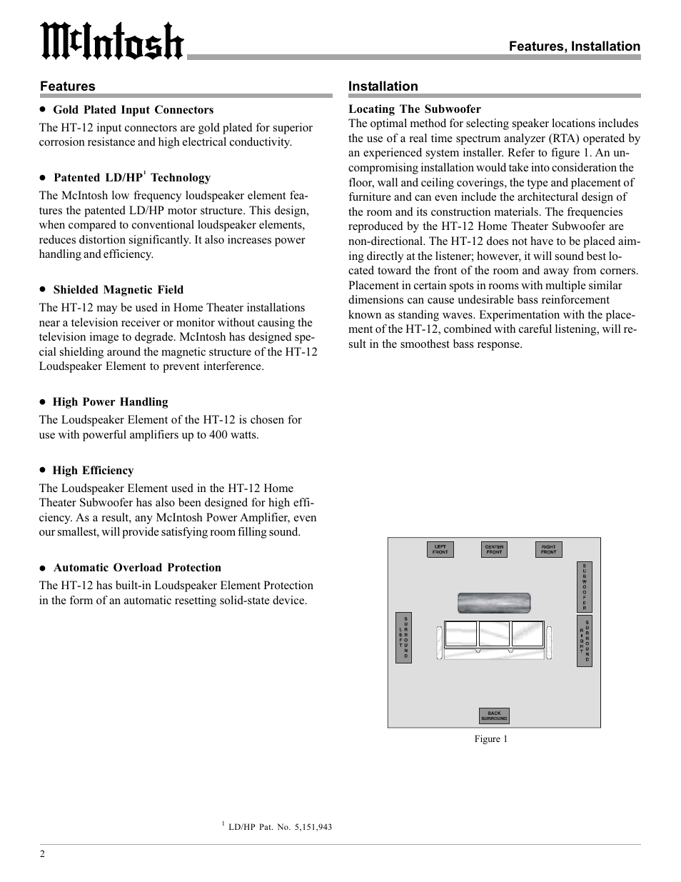 McIntosh HT-12 User Manual | Page 2 / 4