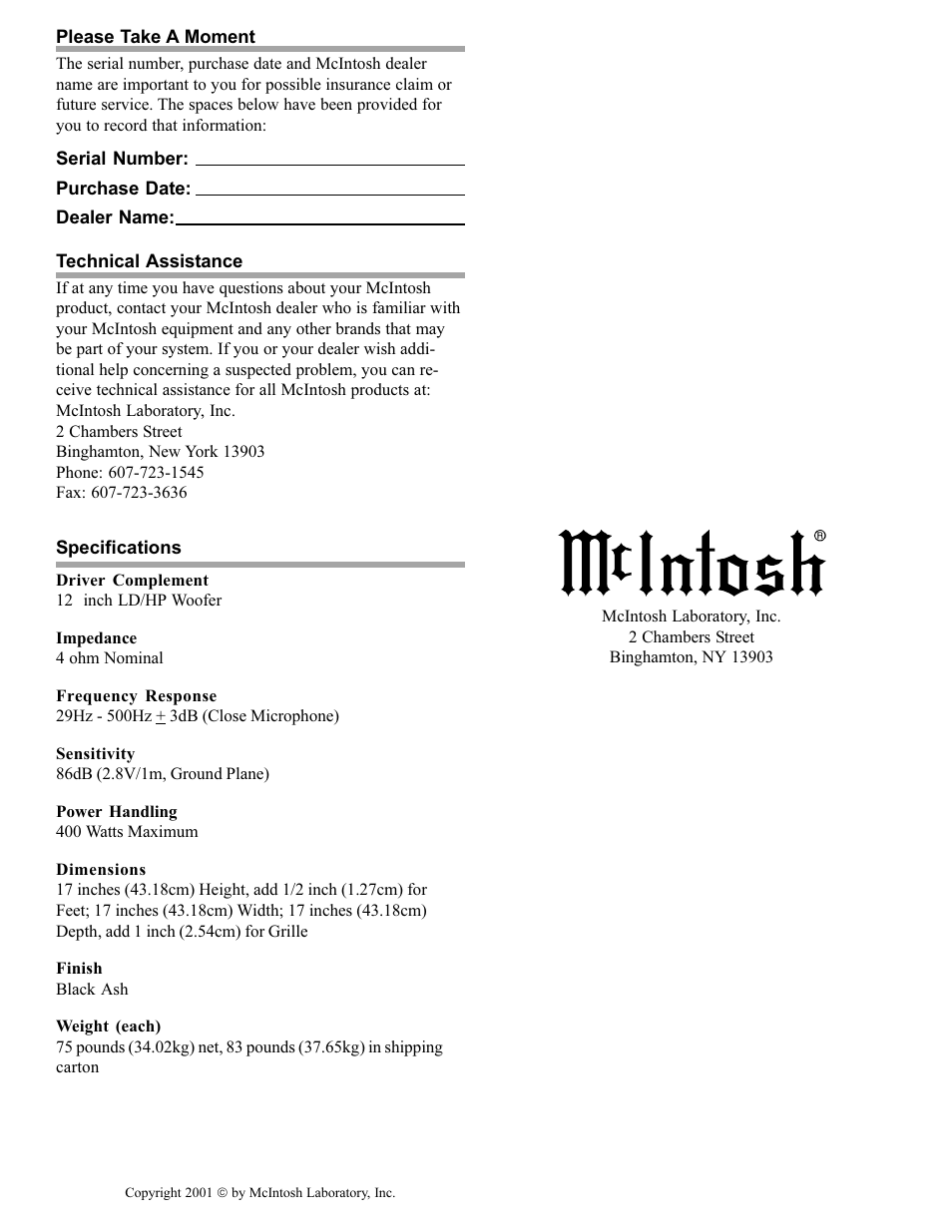 McIntosh HT-12 User Manual | Page 4 / 4