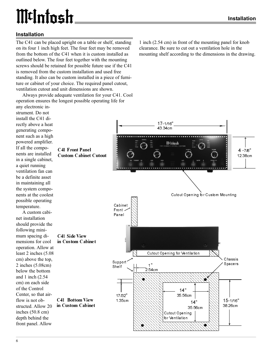 McIntosh C41 User Manual | Page 6 / 20