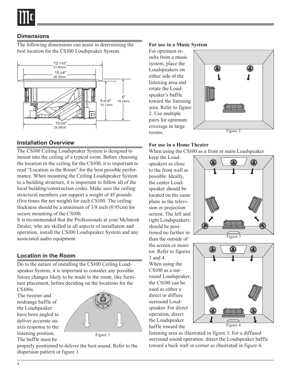 McIntosh CS100 User Manual | Page 4 / 8
