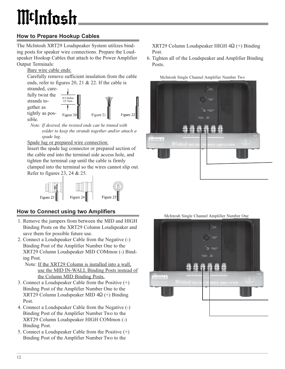 McIntosh XRT29 User Manual | Page 12 / 16