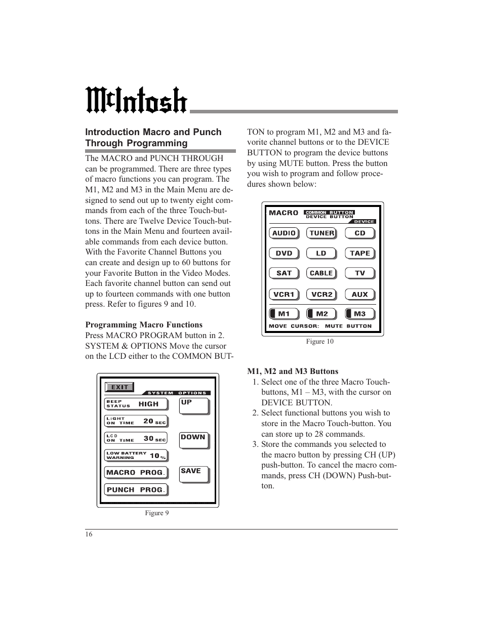 McIntosh UR12 User Manual | Page 16 / 48