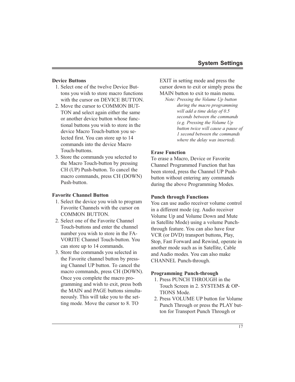 McIntosh UR12 User Manual | Page 17 / 48