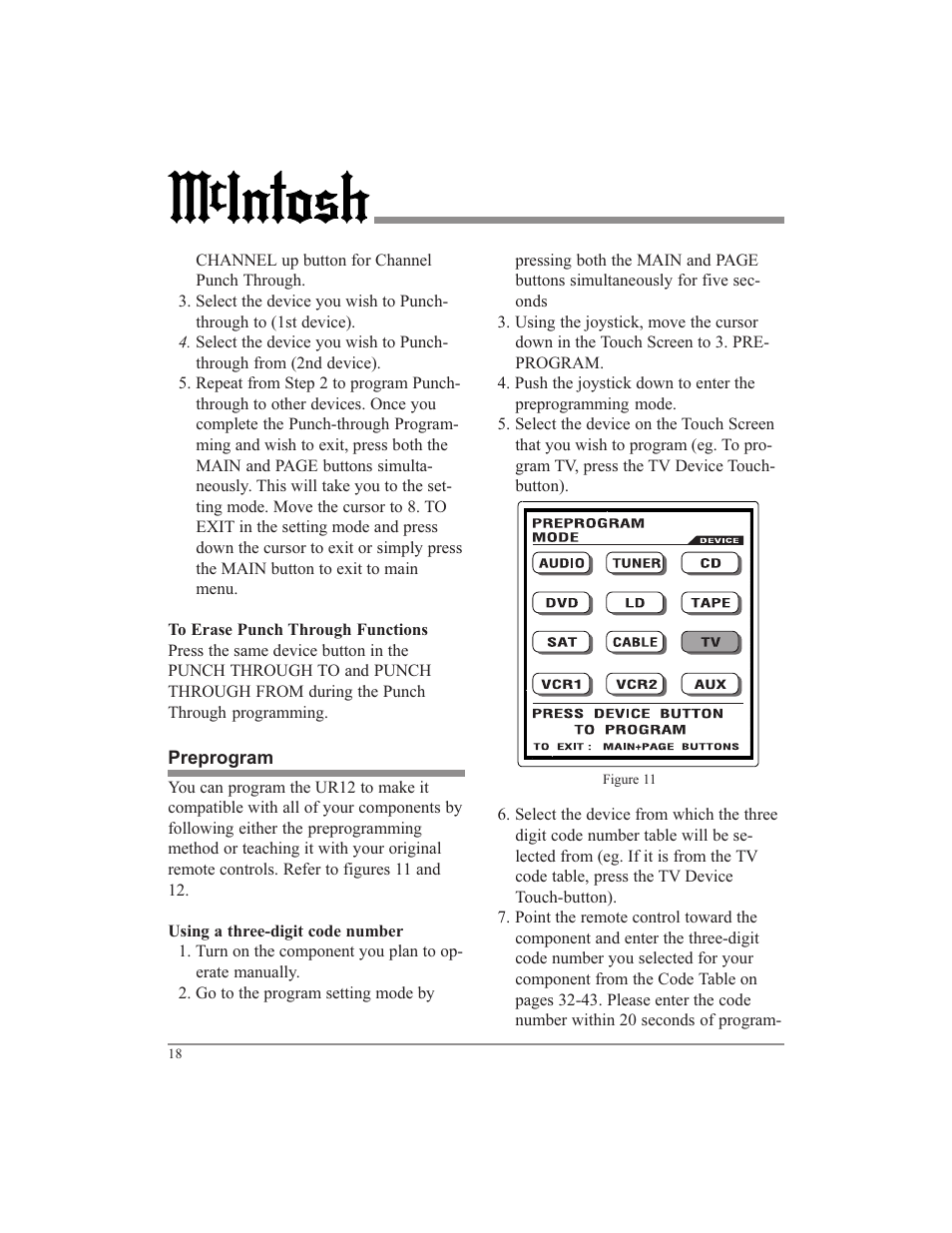 McIntosh UR12 User Manual | Page 18 / 48