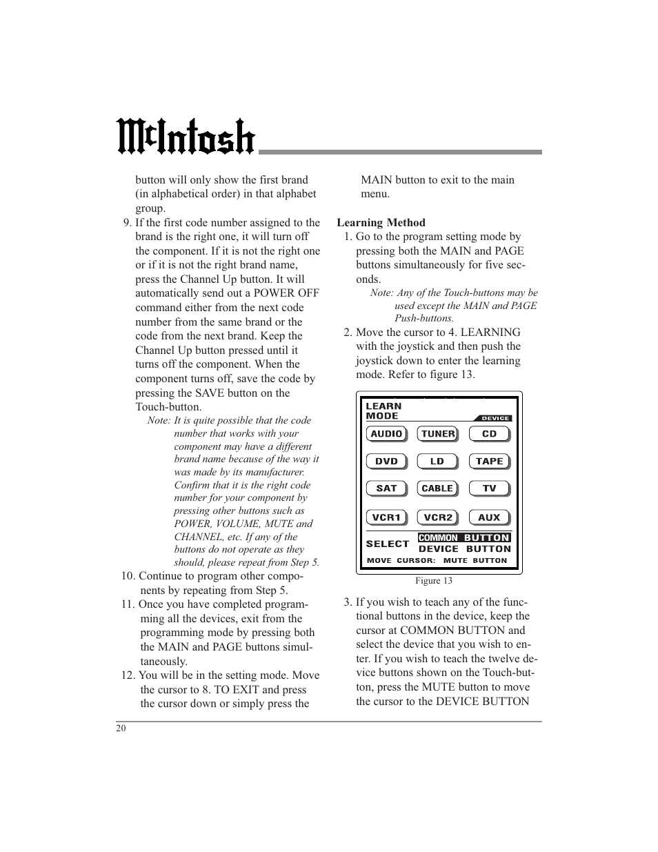 McIntosh UR12 User Manual | Page 20 / 48