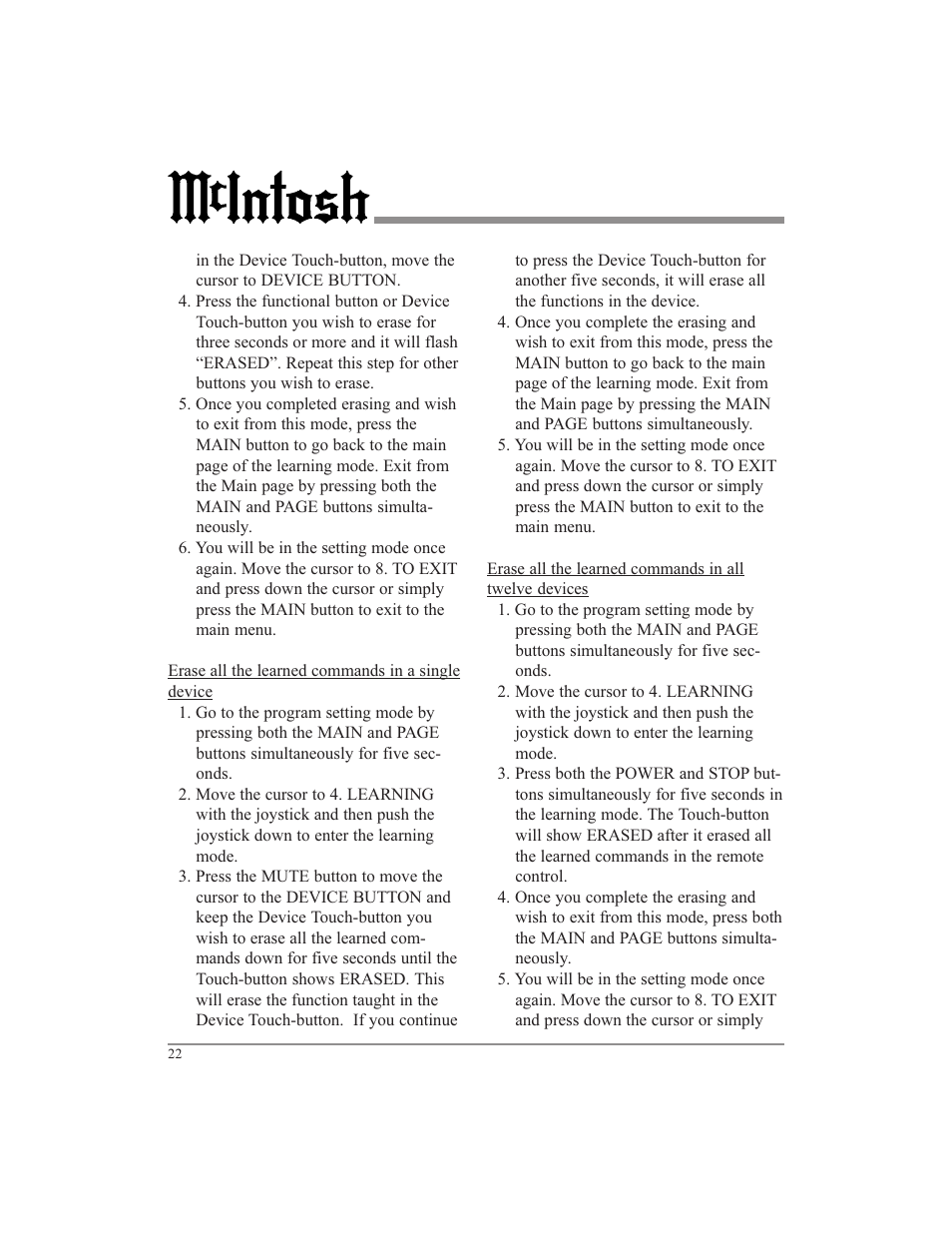 McIntosh UR12 User Manual | Page 22 / 48