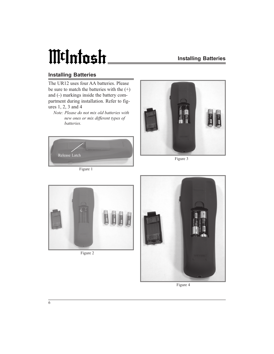 McIntosh UR12 User Manual | Page 6 / 48