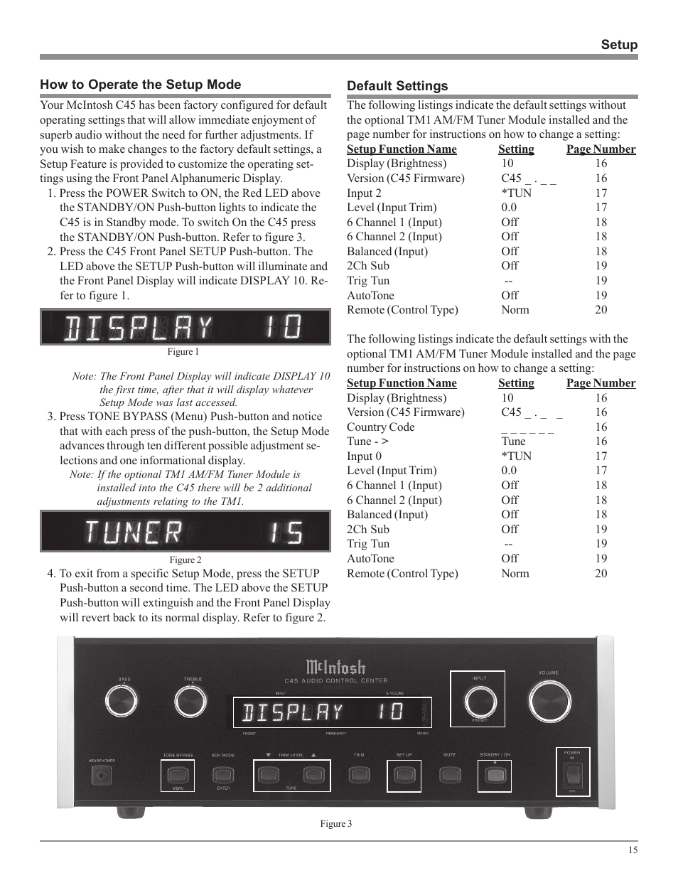 McIntosh Audio Control Center C45 User Manual | Page 15 / 36