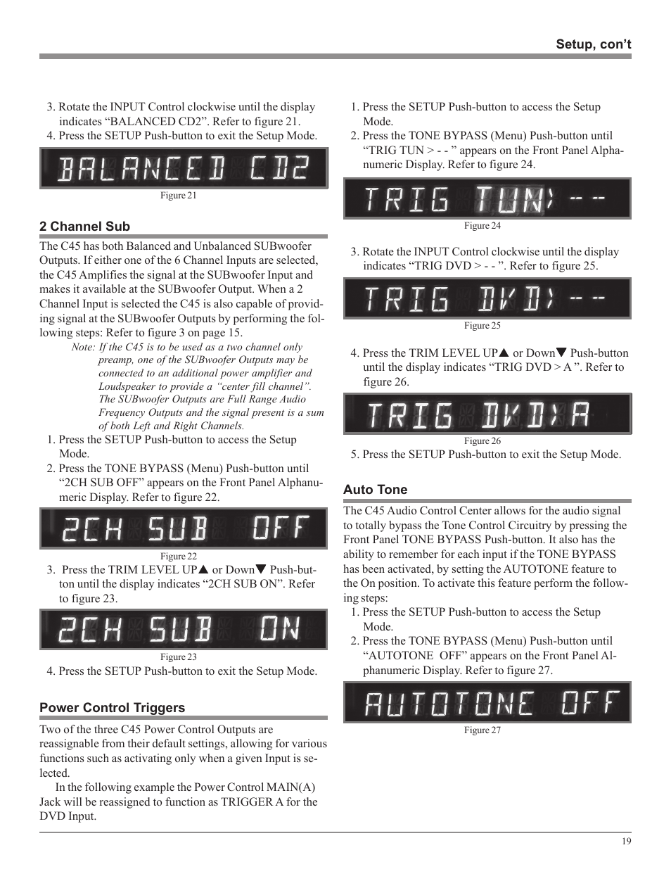 McIntosh Audio Control Center C45 User Manual | Page 19 / 36