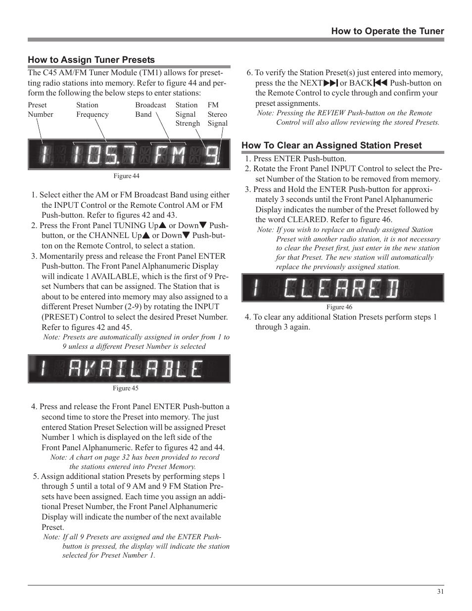 McIntosh Audio Control Center C45 User Manual | Page 31 / 36