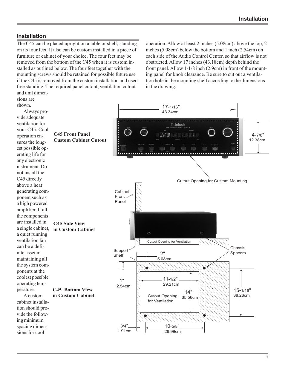 McIntosh Audio Control Center C45 User Manual | Page 7 / 36