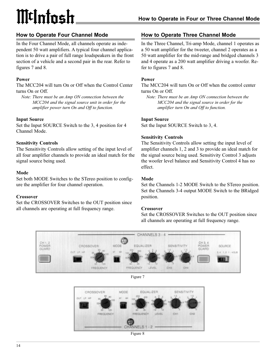 McIntosh MCC204 User Manual | Page 14 / 20