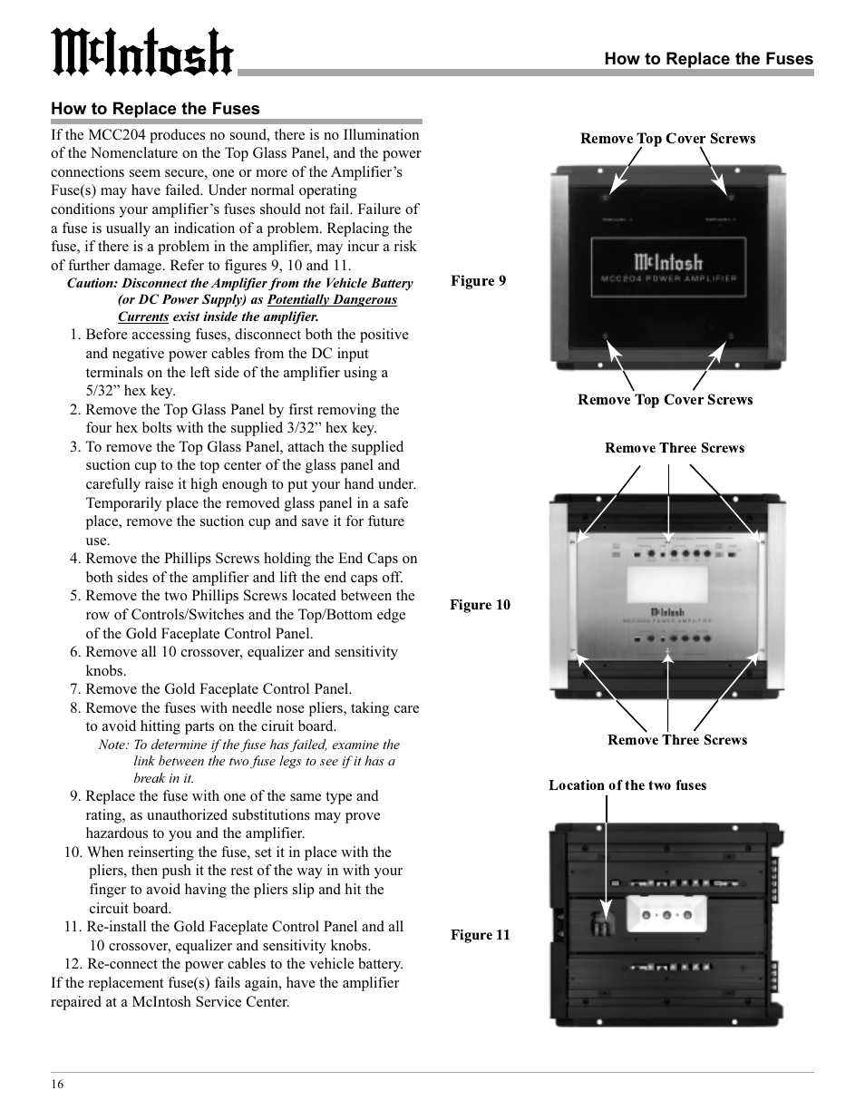 McIntosh MCC204 User Manual | Page 16 / 20