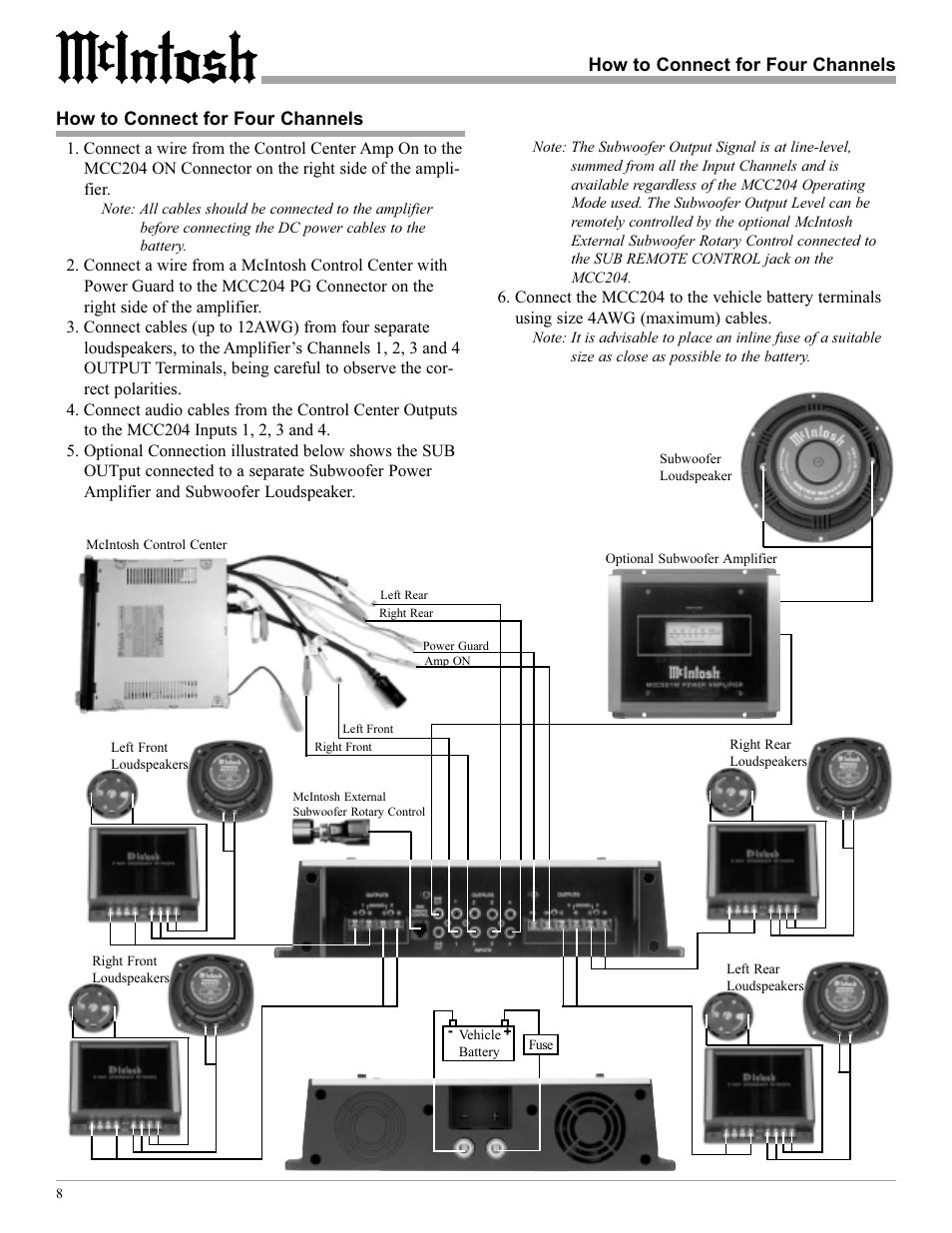 McIntosh MCC204 User Manual | Page 8 / 20