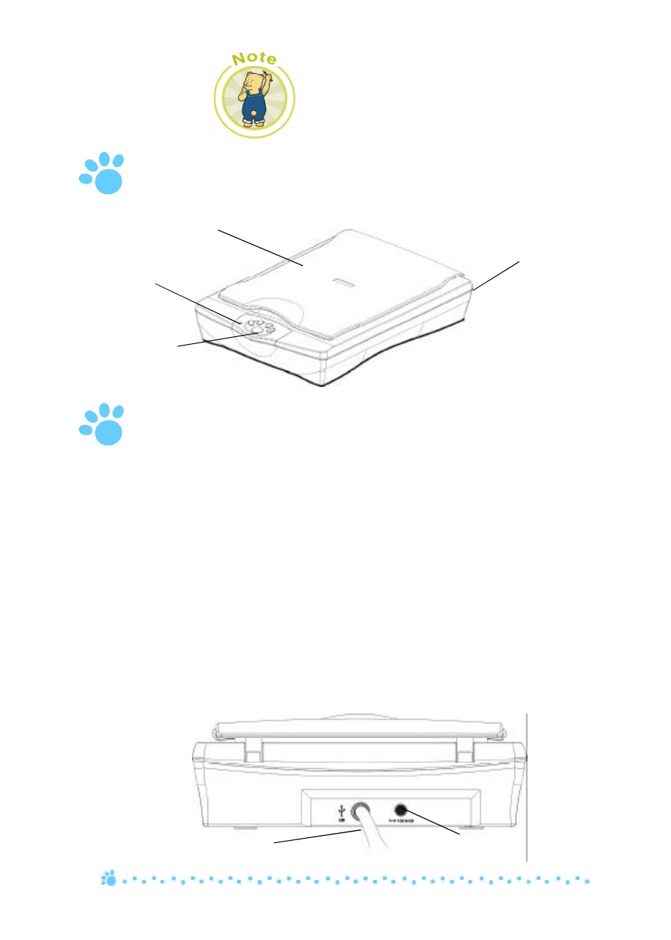 The scanner parts, Installing hardware, The scanner parts installing hardware | Mustek 1200 User Manual | Page 7 / 23